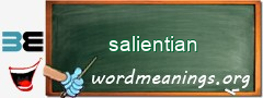 WordMeaning blackboard for salientian